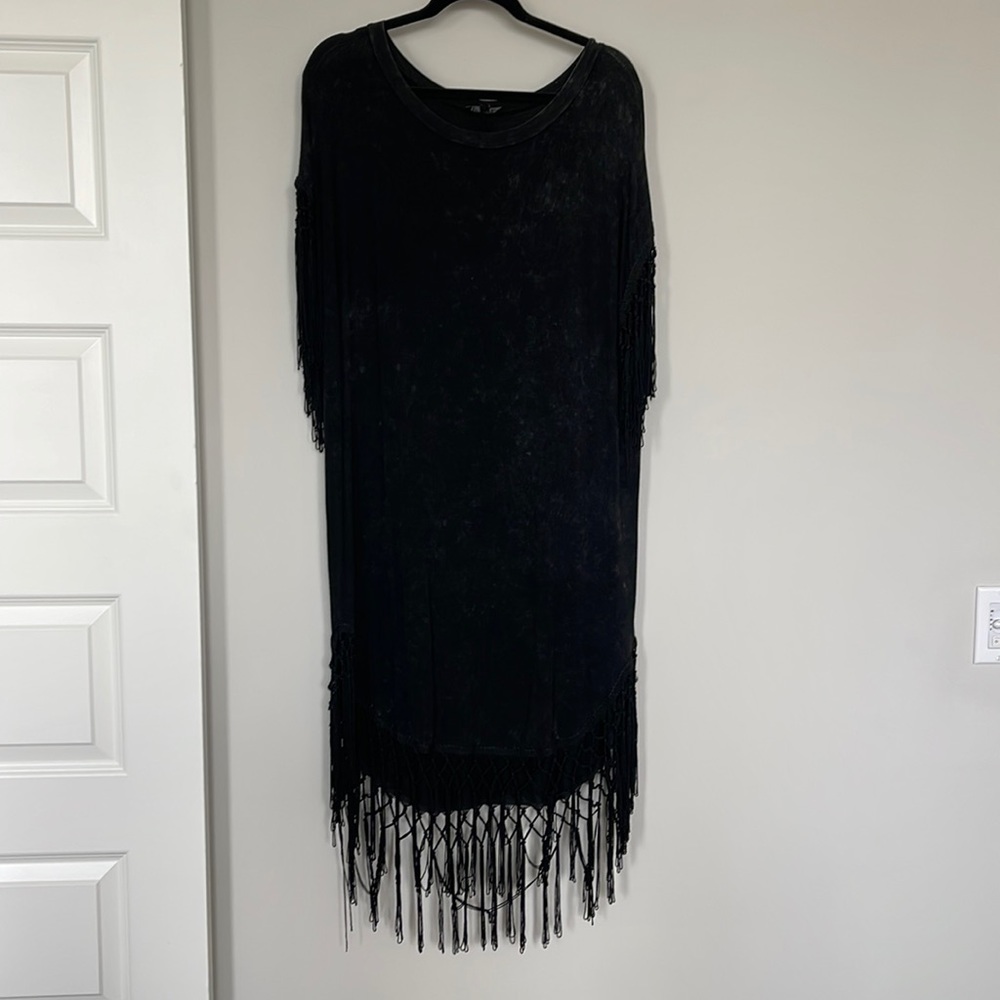 Black fringe dress